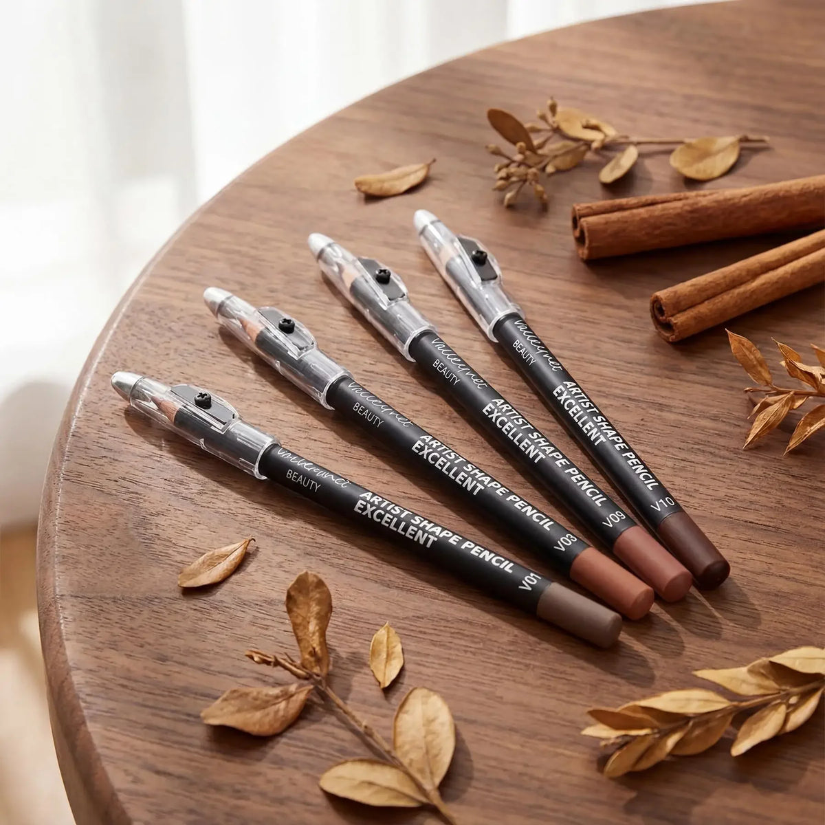 4-Piece Brown Shades Lip Liner Set | Matte & Waterproof Lip Liner Set QXL