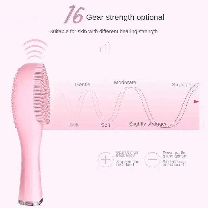 Miqmi Sonic Silicone Facial Cleansing Brush | IPX-7 Waterproof Facial Cleansing Brush QXL