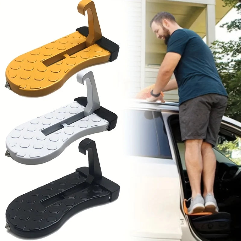 Aluminum Folding Car Door Step | Non-Slip SUV Roof Pedal Car Door Step QXL