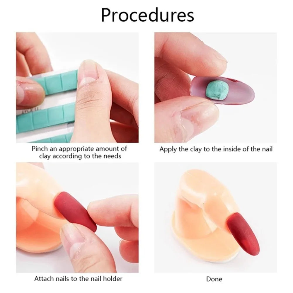 Reusable Adhesive Clay for Nail Art & DIY Crafts | 30/48/96 Pc Nail Art Adhesive Clay QXL