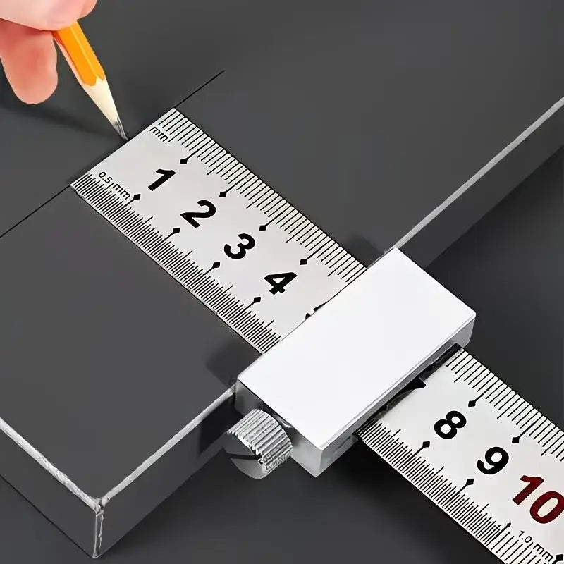 Metal Ruler Transparent Markings | Student, Office & Drafting Metal Drafting Ruler QXL