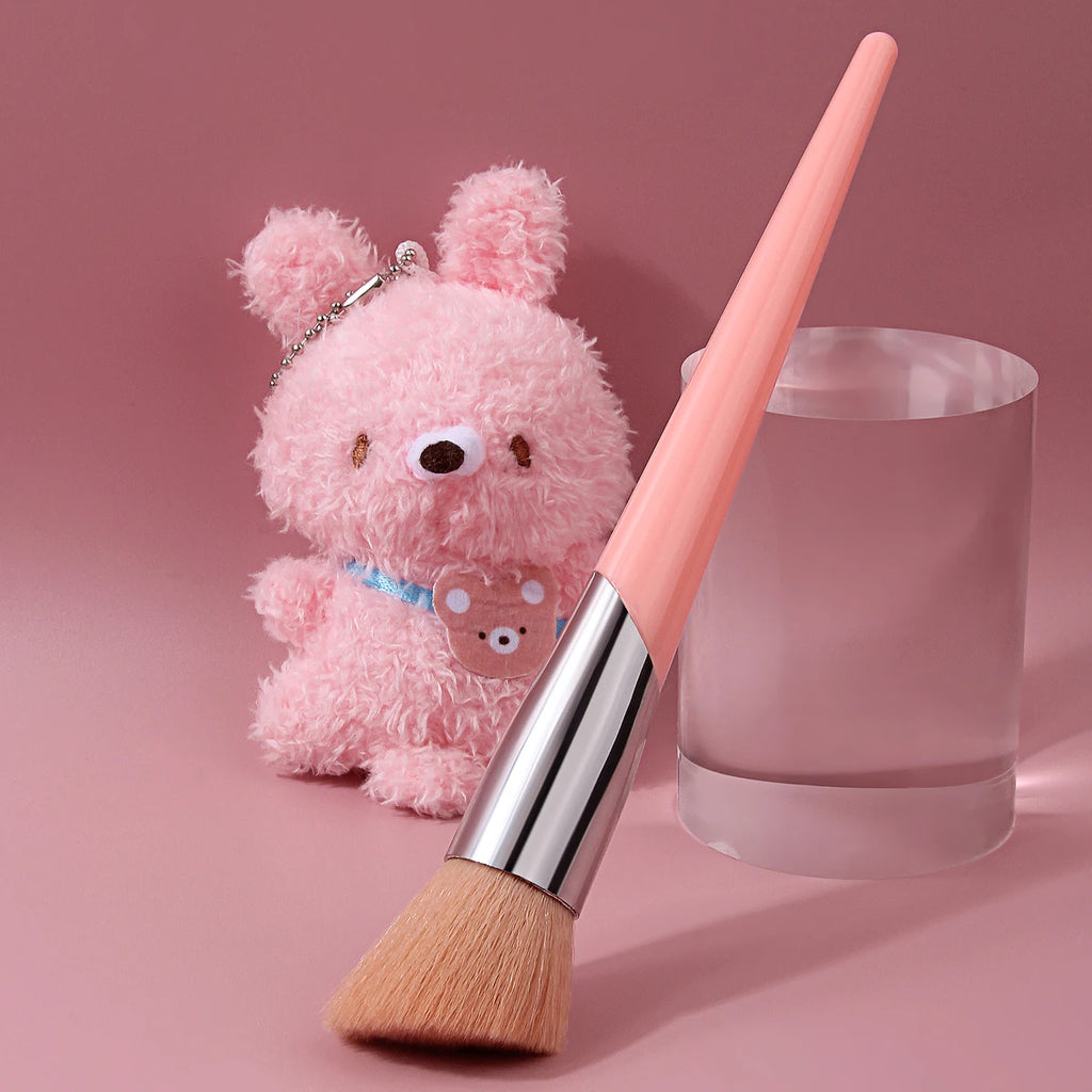 2-Pack Blush & Sculpting Brushes | Bunny Pendant Pink Handle Blush Brush Set QXL