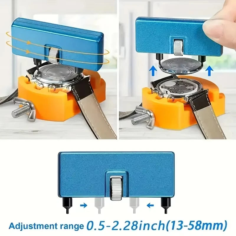Heavy-Duty Watch Case Opener Tool | Non-Slip Grip DIY Watch Repair Tool QXL