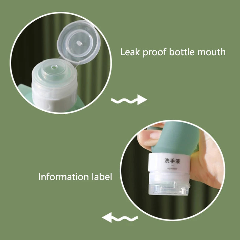 3-Pack Silicone Refillable Travel Bottles 60ml/90ml Set Travel Bottle Set QXL