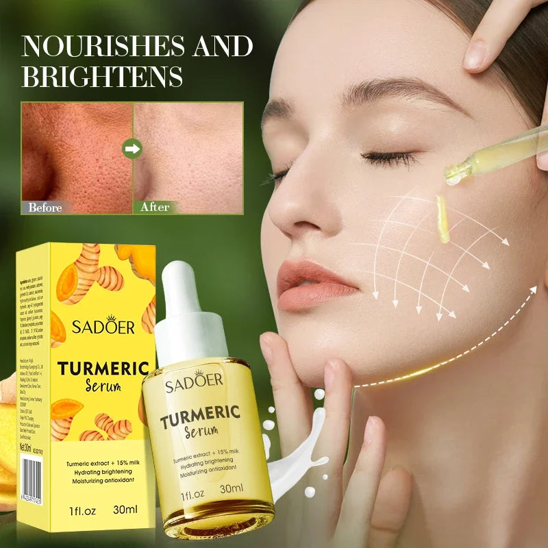 Gold Turmeric Milk Face Serum | Hydrating & Brightening Essence Face Serum QXL