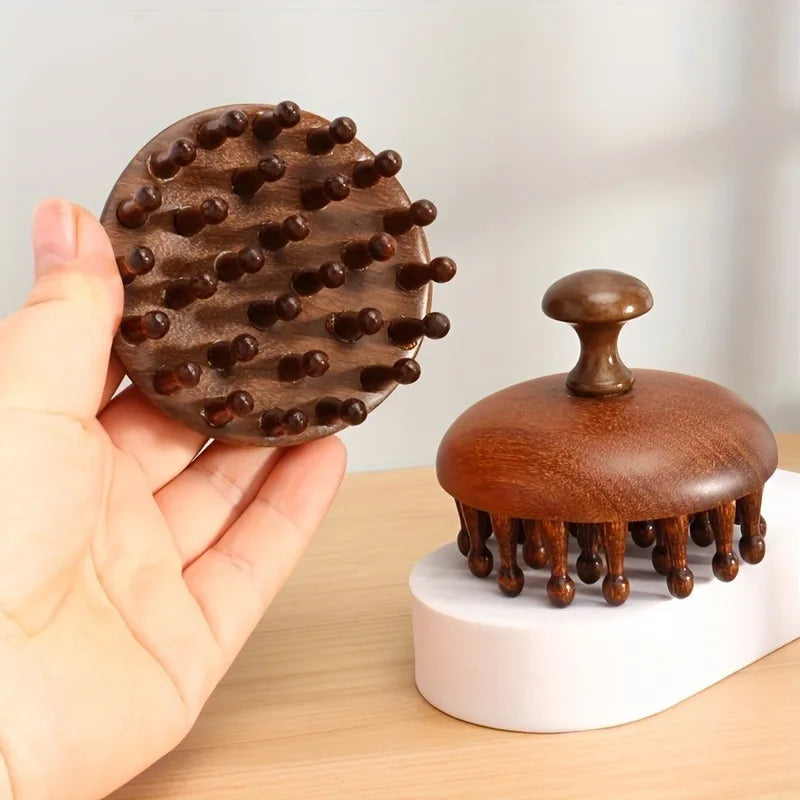 Wooden Round Disc Massage Hair Comb Set | Anti-Static Massage Hair Comb QXL