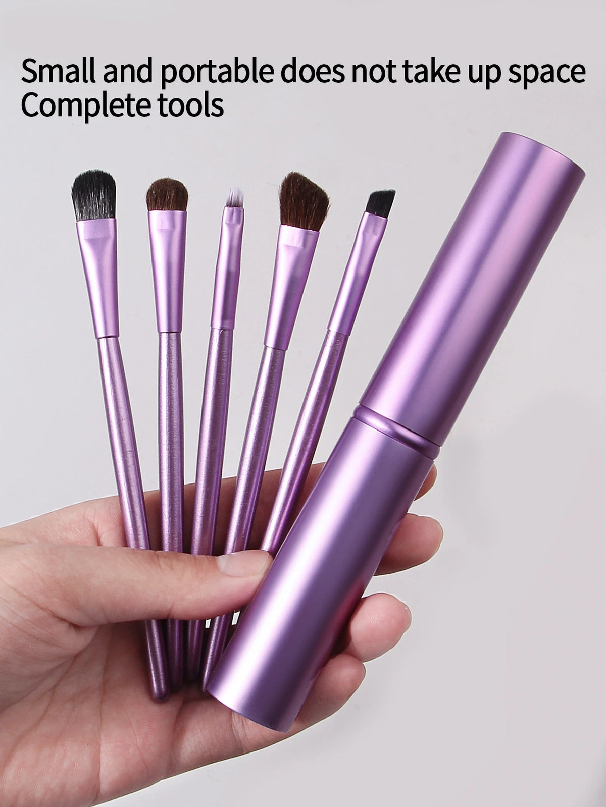 10-Pc Purple Makeup Brush Set with Sponge & Powder Puff Makeup Brush Set QXL