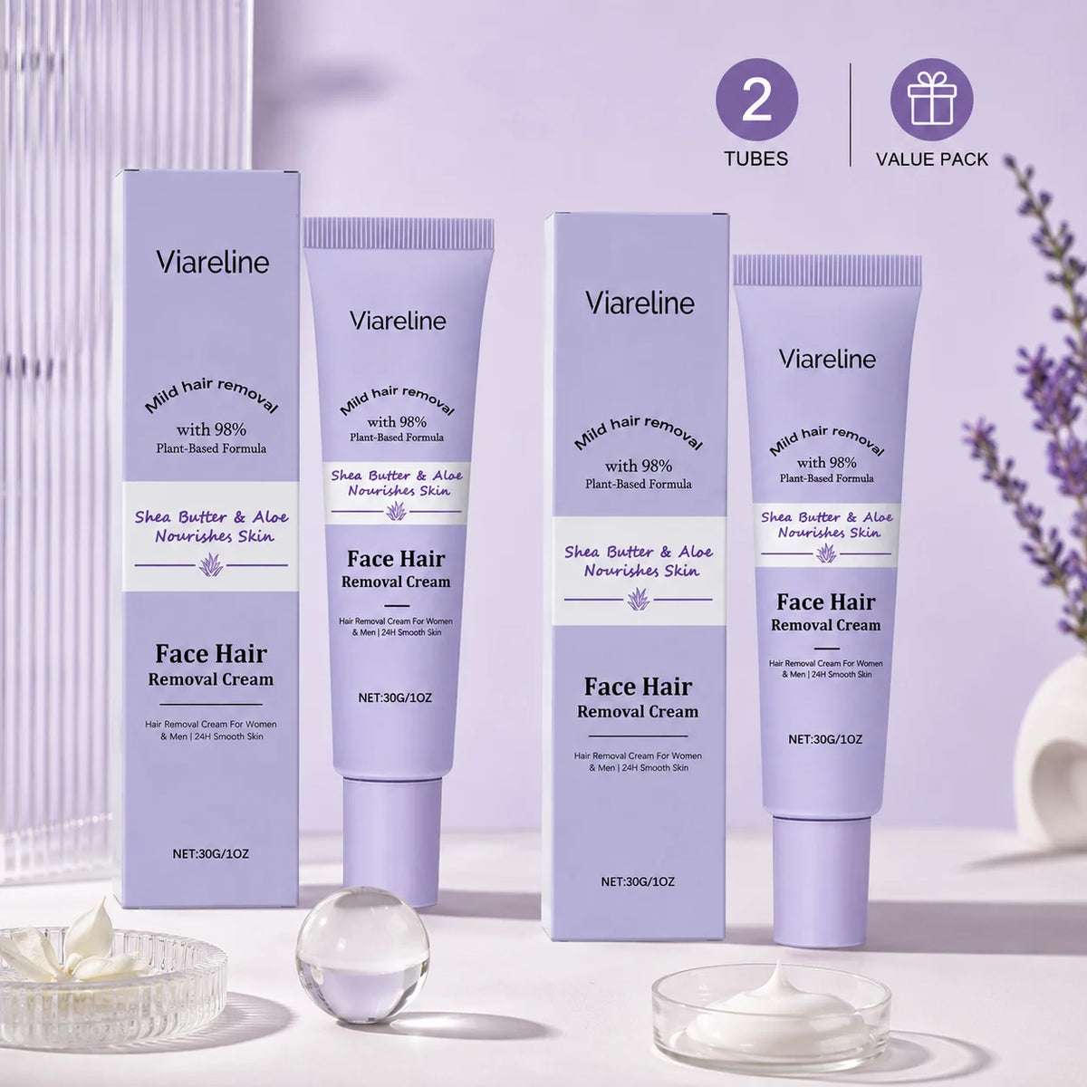 Facial Hair Removal Cream – Moisturizing & Skin Smoothing Hair Removal Cream QXL