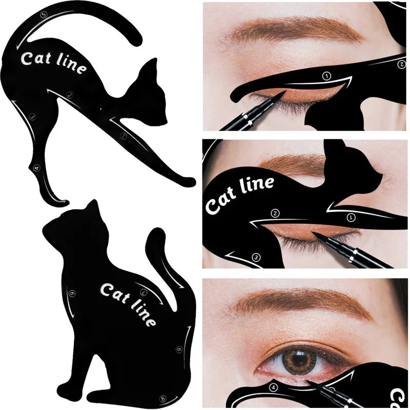 Leopard Cat Eye Eyeliner Stencil Set | Makeup Shaping Tool Eyeliner Stencil Set QXL