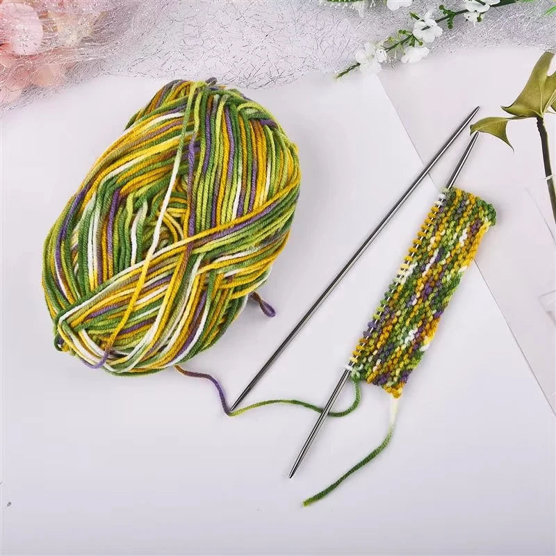 4.5mm Double-Pointed Knitting Needles | 5-Piece Steel Set 20cm Knitting Needle Set QXL