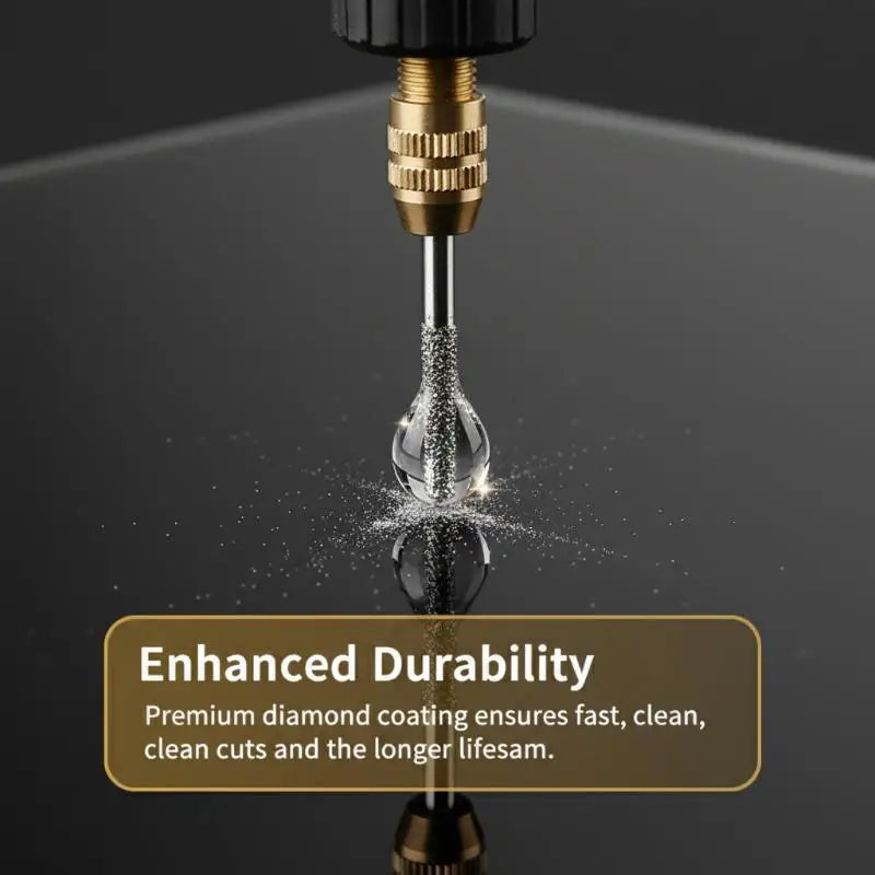 10-Pack Glass & Jade Drill Bits 0.8–2.5mm | 2.35mm Shank Glass Drill Bits QXL
