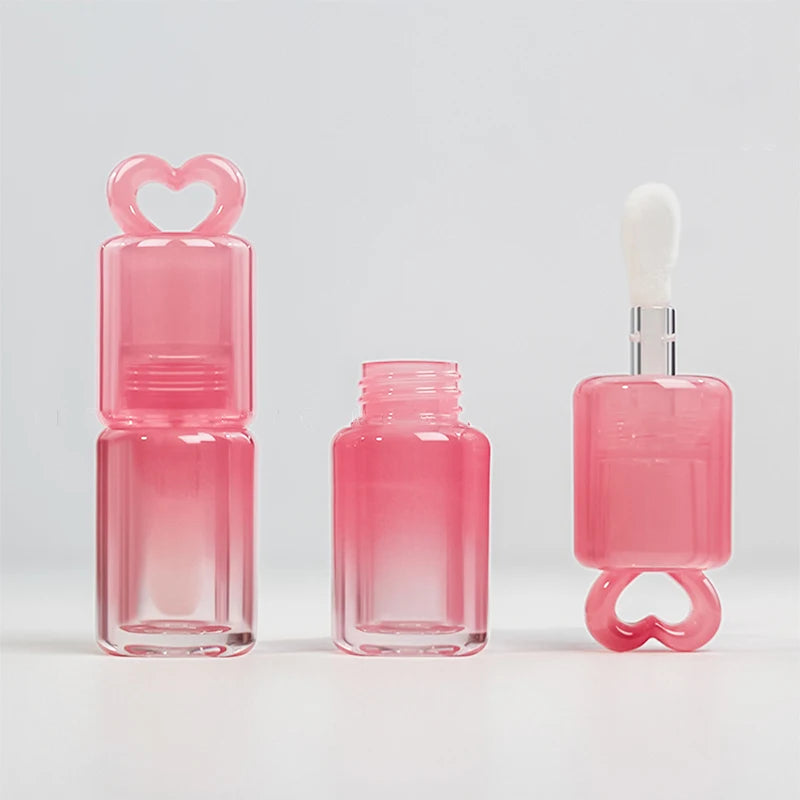 Heart-Shape Hollow Gradient Empty Lip Gloss Tubes | Big Wand Lip Gloss Container QXL