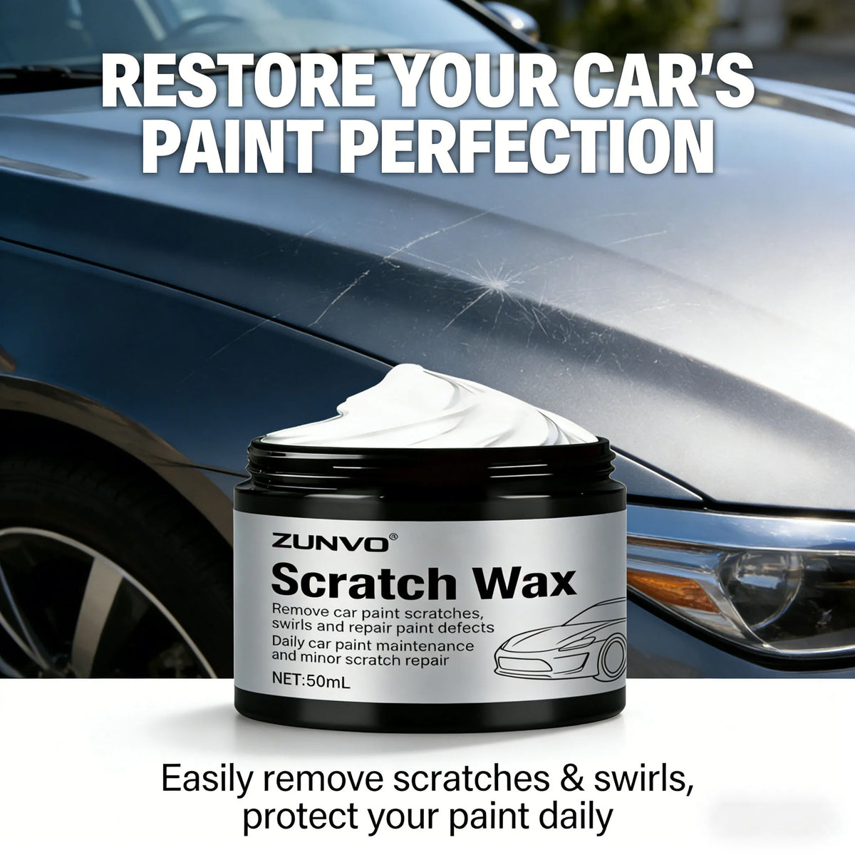 Car Scratch Remover Wax | Fix Swirls & Paint Defects Car Scratch Remover Wax QXL