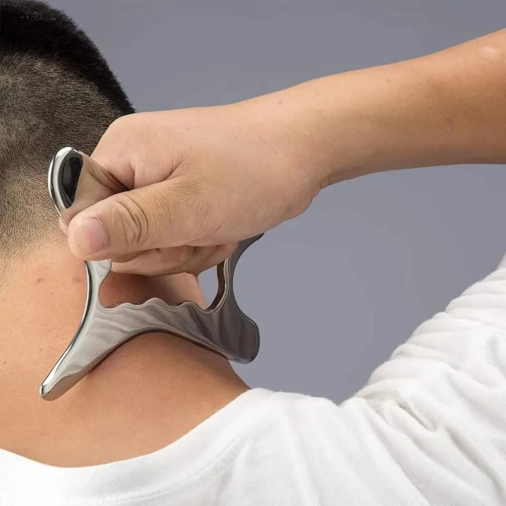 Stainless Steel Gua Sha Scraping Massage Tool | Gold & Silver Gua Sha Massage Tool QXL