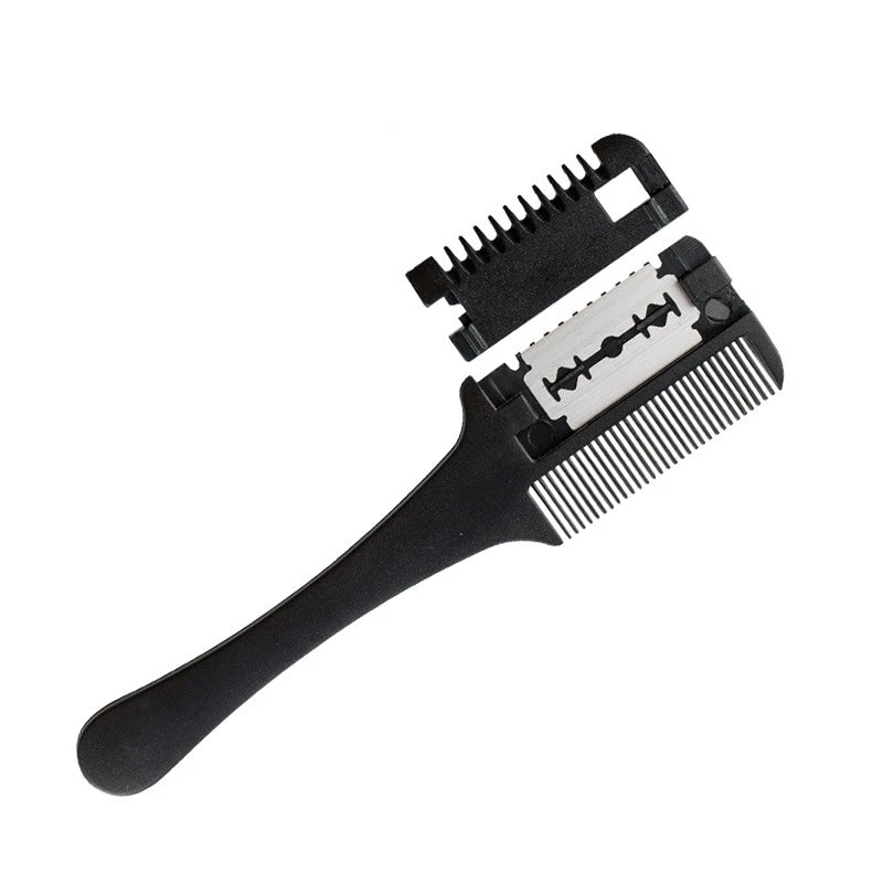 Razor Comb for Hair Thinning & Cutting | Black Handle Tool Hair Thinning Razor Comb QXL