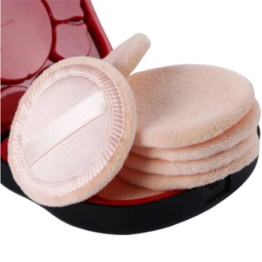 6-Pack Round Powder Foundation Puffs | Soft Cosmetic Sponge Makeup Sponge Puff QXL