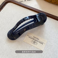Vintage Duckbill Hair Claw Clip | Flat Back-of-Head Clasp Hair Claw Clip QXL Transparent Blue - R