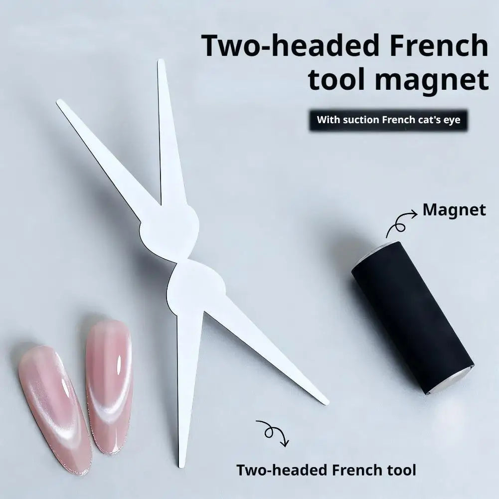 2-in-1 Cat Eye Nail Magnet Stick | French Manicure DIY Tool Nail Magnet Tool QXL