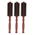 3-Pack Anti-Static Round Hair Brush Set | Wooden Handle Styling Round Hair Brush Set QXL A