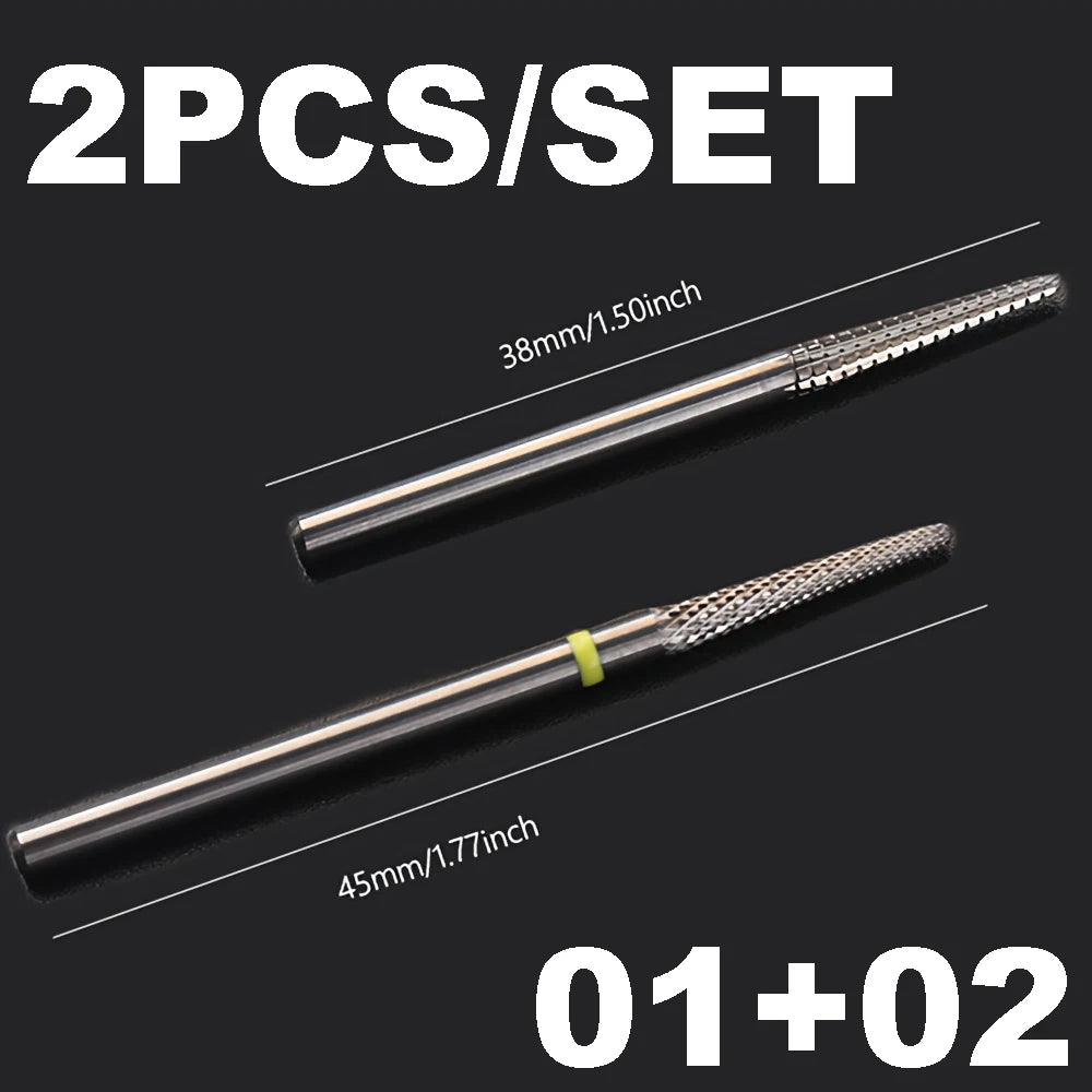 Tungsten Carbide Nail Drill Bits 3/32" | Cuticle Milling Cutter Nail Drill Bit QXL 03
