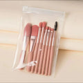 8-Piece Pink Makeup Brush Set | Blush, Foundation & Eyeshadow Makeup Brush Set QXL Pink