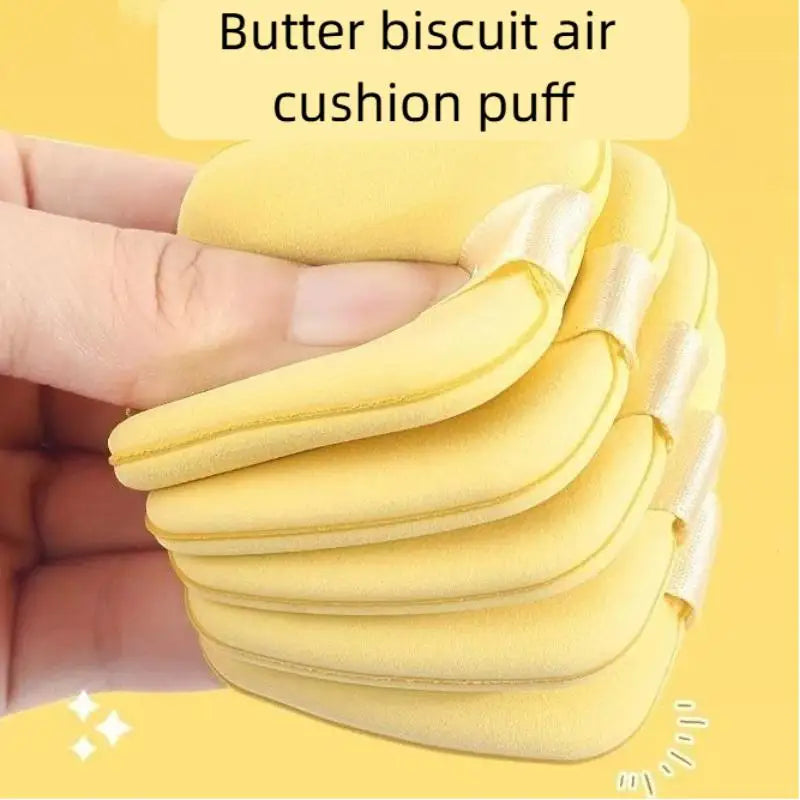Butter Biscuit Air Cushion Puff | Double-Sided Foundation Sponge Makeup Sponge Puff QXL