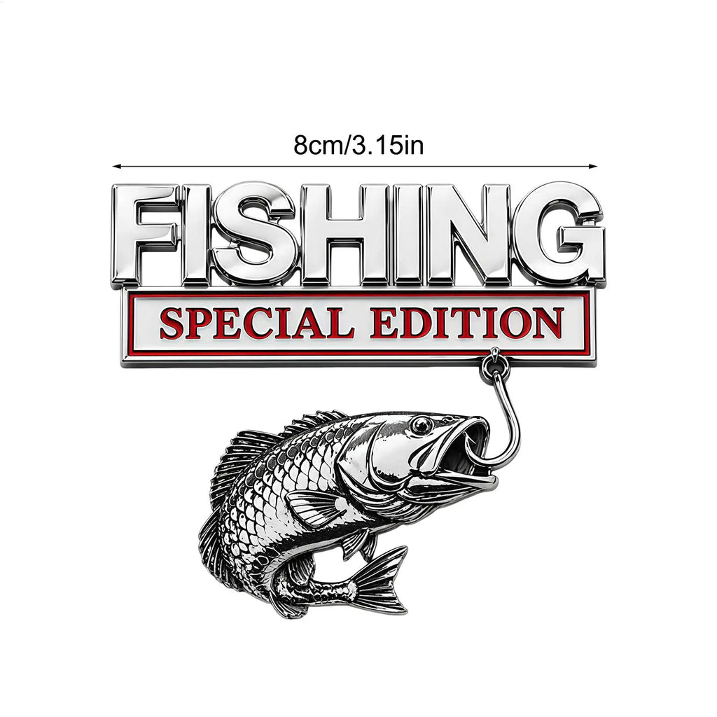 3D Metal Fishing Car Emblem Badge | SUV, Truck, Boat Sticker Car Emblem Badge QXL