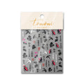 5D Embossed Nail Art Stickers | Grid Butterfly Decals Nail Art Stickers QXL T-2042