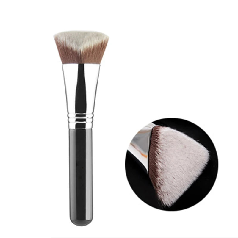 MOZHOU Kabuki Foundation Brush | Vegan Synthetic Tapered Foundation Makeup Brush QXL