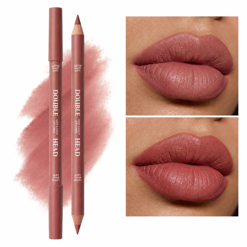 2-in-1 Dual Shade Lip Liner Pencil | Waterproof Matte Lip Liner Pencil QXL