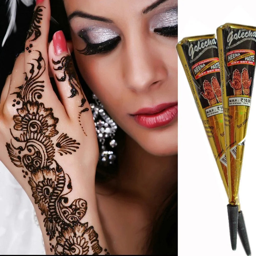 25g Natural Henna Paste Cone | Temporary Body Art Tattoo Henna Paste Cone QXL