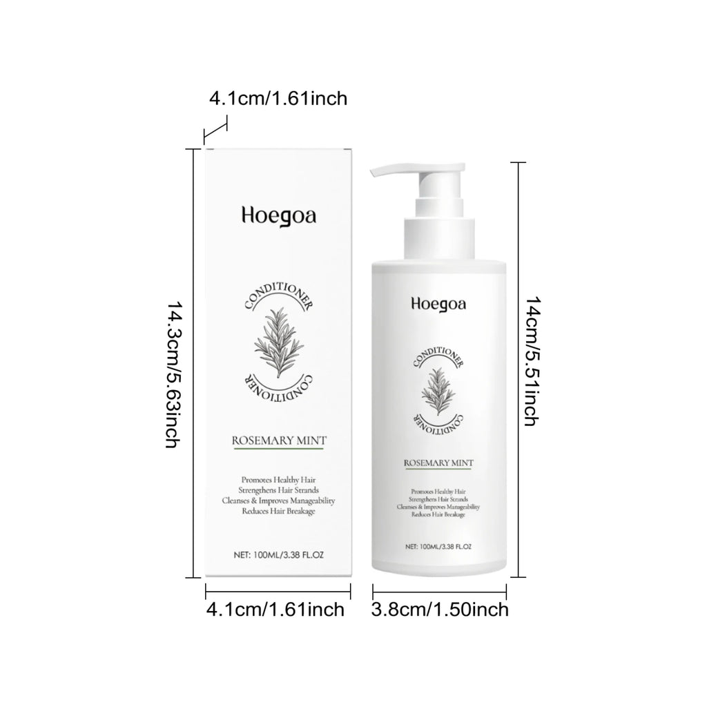 HOEGOA Rosemary & Mint Shampoo & Conditioner Set – All Hair Shampoo & Conditioner Set QXL Hair Conditioner
