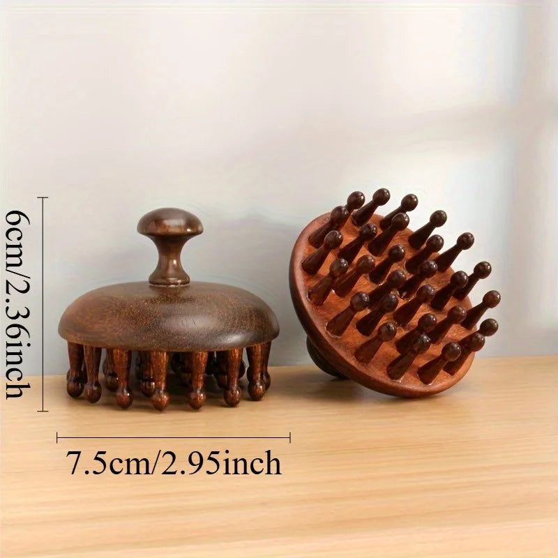 Wooden Round Disc Massage Hair Comb Set | Anti-Static Massage Hair Comb QXL