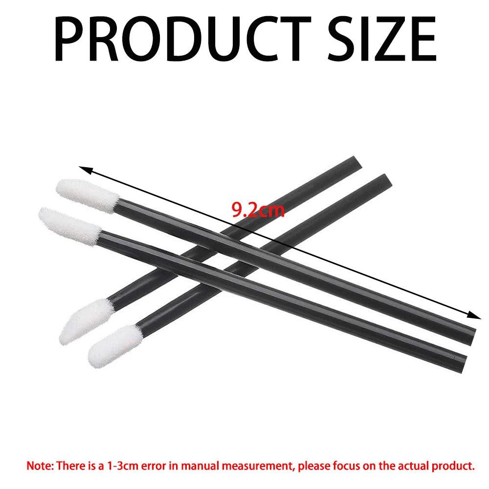 100-Pack Disposable Lip Brushes & Mascara Wand Applicators Disposable Makeup Wands QXL