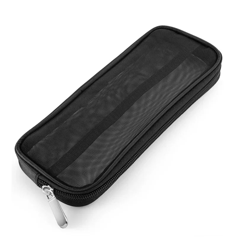 Makeup Brush Travel Case | Mesh Cosmetic Toiletry Bag Cosmetic Travel Bag QXL