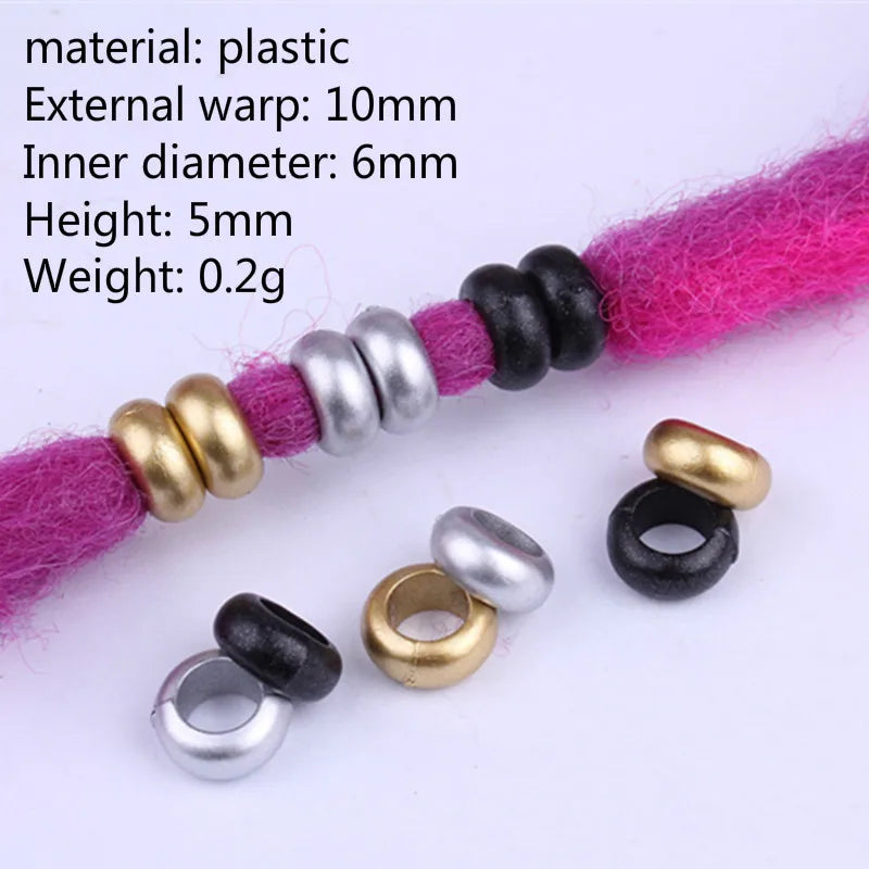 50–150 Pc Dreadlock Hair Rings Cuffs Braids Jewelry Gold Silver Hair Ring Jewelry QXL