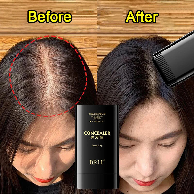 Hair Dye Stick with Built-In Comb | Waterproof Gray Coverage Hair Color Stick QXL