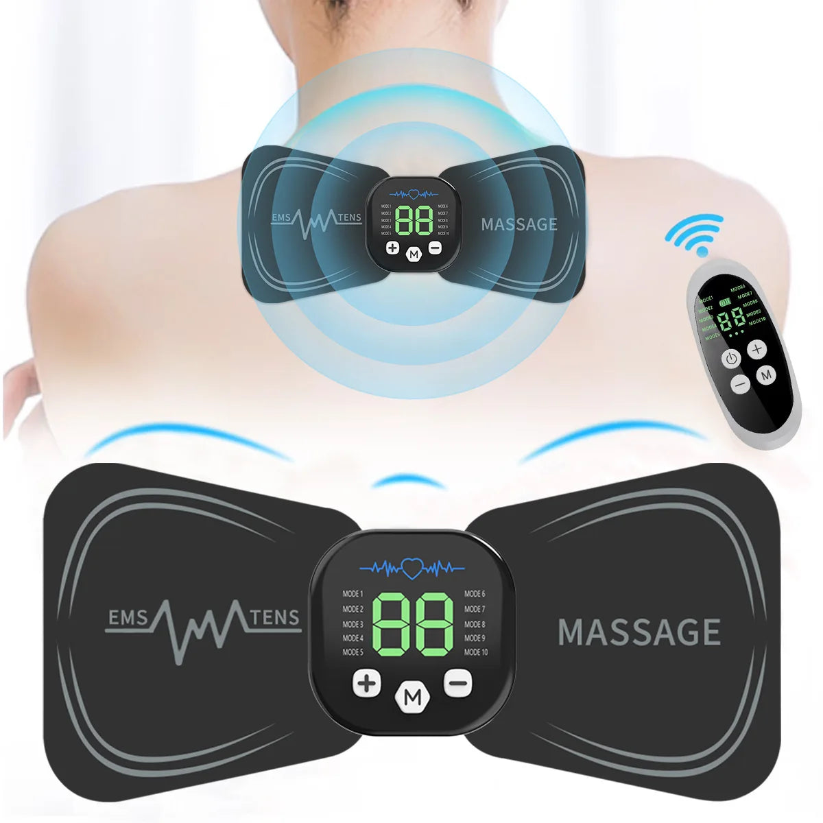 EMS Neck Massager Rechargeable | Pulse Muscle Relaxation Device EMS Neck Massager QXL