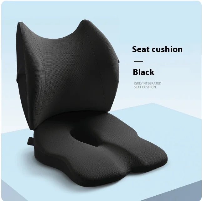 Memory Foam Seat & Back Cushion for Car, Office & Home Memory Foam Cushion QXL black