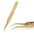Professional Stainless Steel Eyelash Extension Tweezers Eyelash Tweezers QXL Gold B