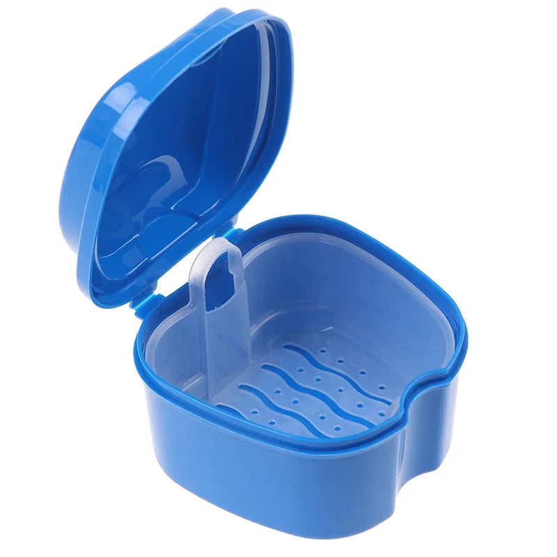 Denture Storage Box with Cleaning Brush | Portable Bath Case Denture Storage Case QXL