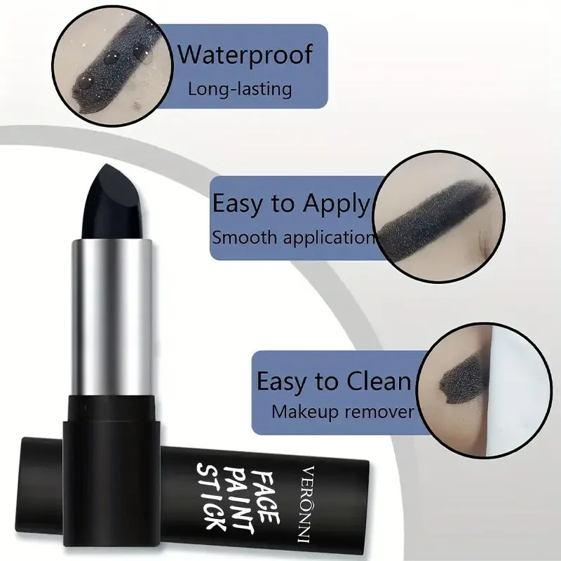VERONNI Black Face & Body Paint Stick | Waterproof Eye Black Face & Body Paint QXL