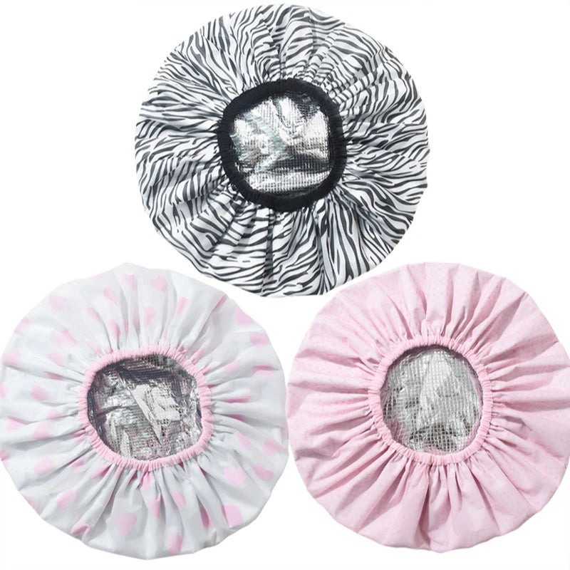 Self-Heating Steam Hair Mask Cap | Tin Foil Thermal Cap Steam Hair Treatment Cap QXL