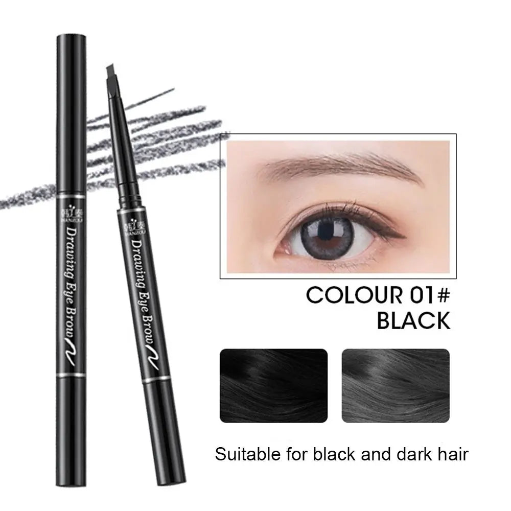Waterproof Double-Ended Eyebrow Pencil | Triangle Tip & Brush Eyebrow Pencil QXL