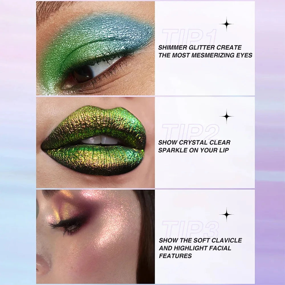 VERONNI Chameleon Glitter Liquid Eyeshadow Stick | Metallic Liquid Eyeshadow Stick QXL