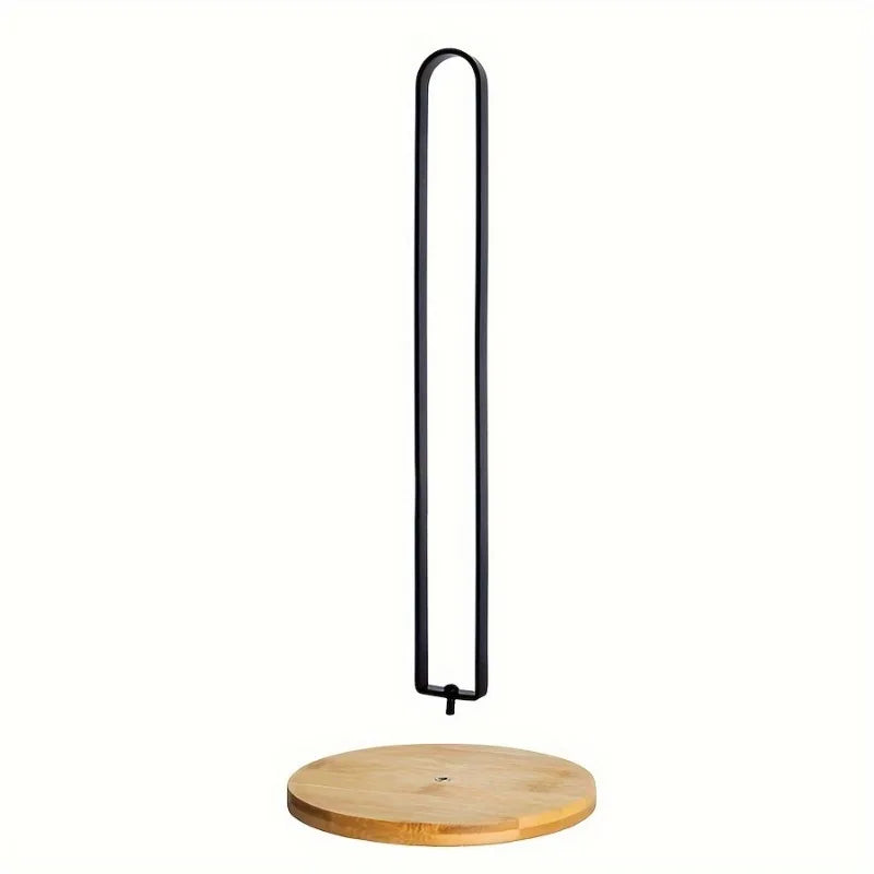 Nordic Bamboo Base Paper Towel Holder | Countertop Stand Paper Towel Holder QXL 1pc