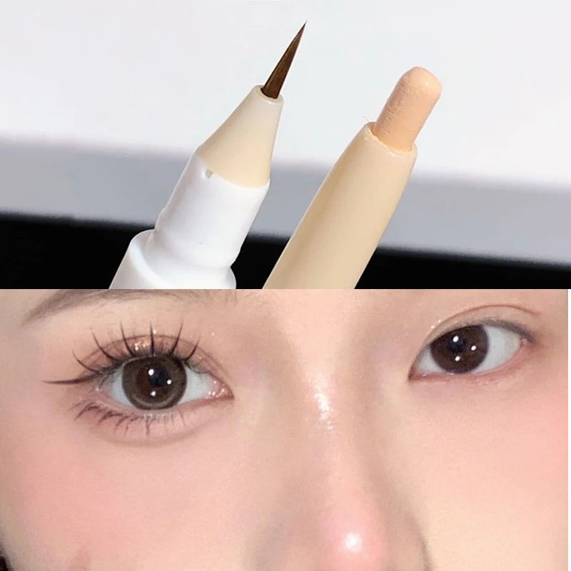 Double-Ended Silkworm Eye Pen | Matte & Pearl Shadow Liner Eye Shadow Liner Pen QXL 04