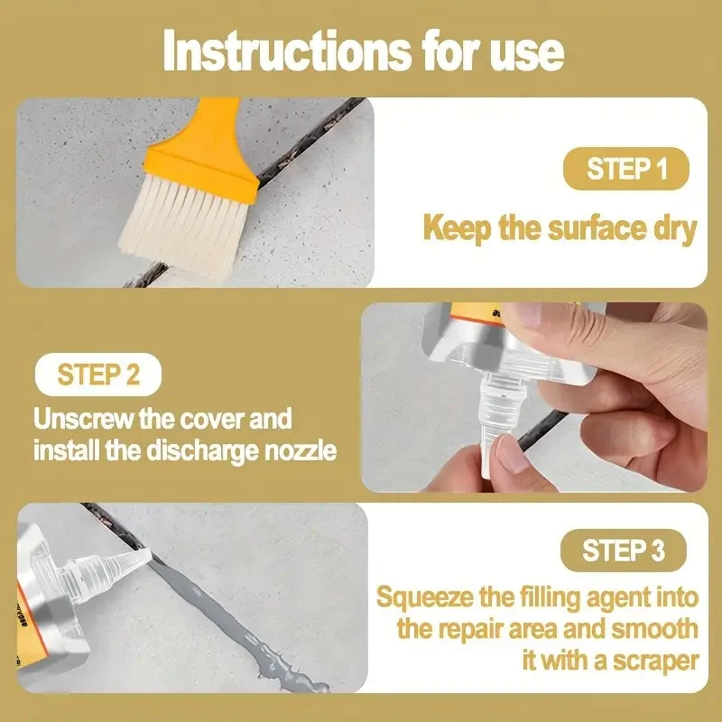 200g Waterproof Crack Filler – Self-Leveling Concrete Sealant Concrete Crack Sealant QXL