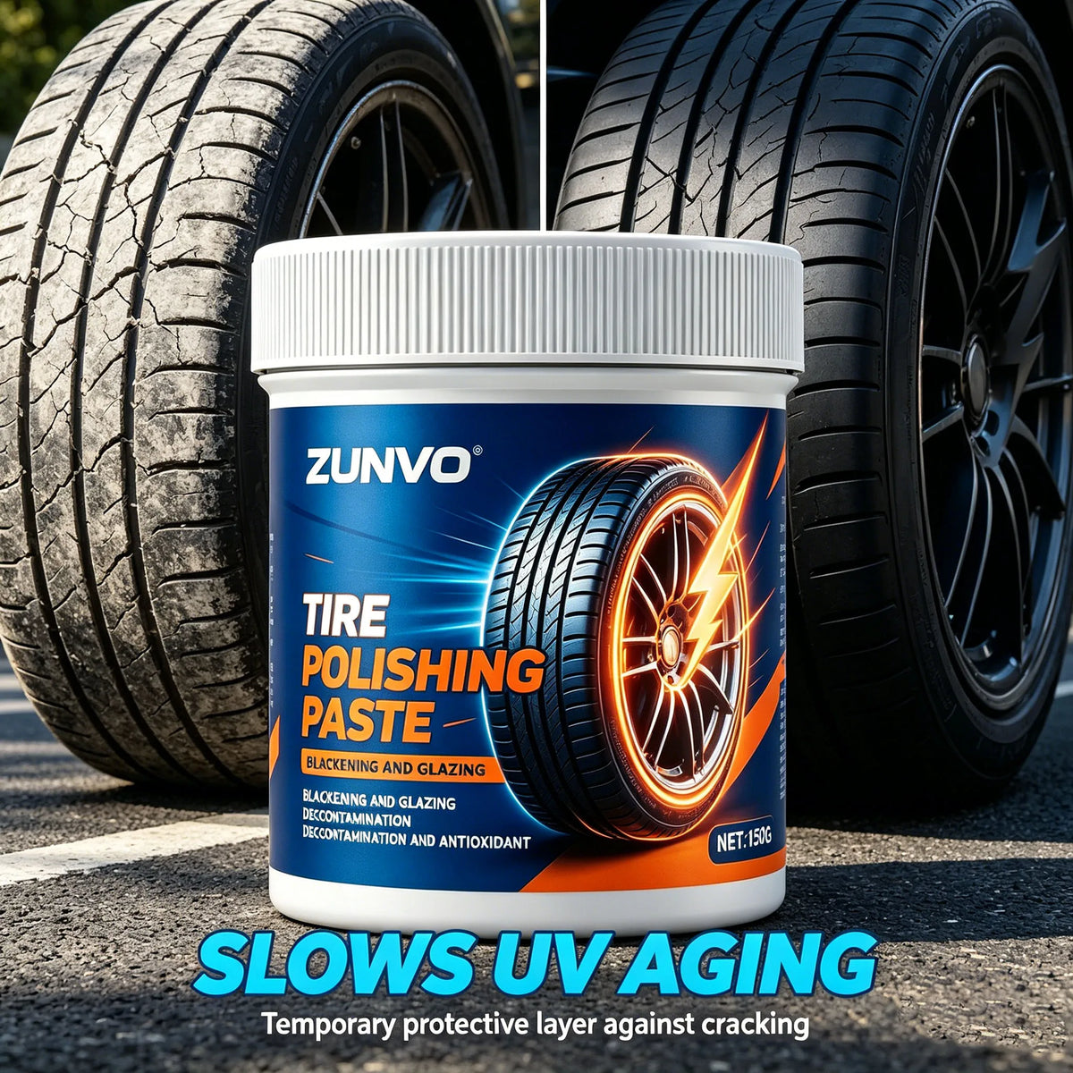 Tire Polishing Paste | Blacken, Glaze & Protect Car Tires Tire Polishing Paste QXL