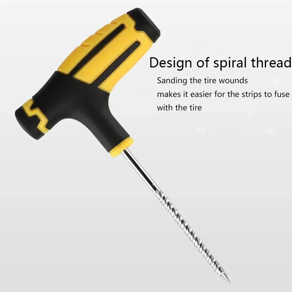 Tubeless Tire Repair Kit – Rubber Strips, Plug Tool & Glue Tire Repair Kit QXL